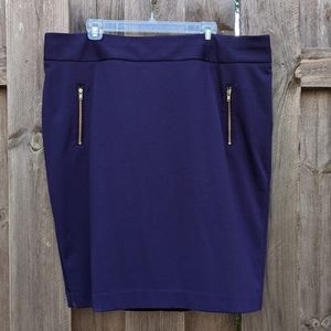Lane Bryant solid purple pencil skirt - Size 20